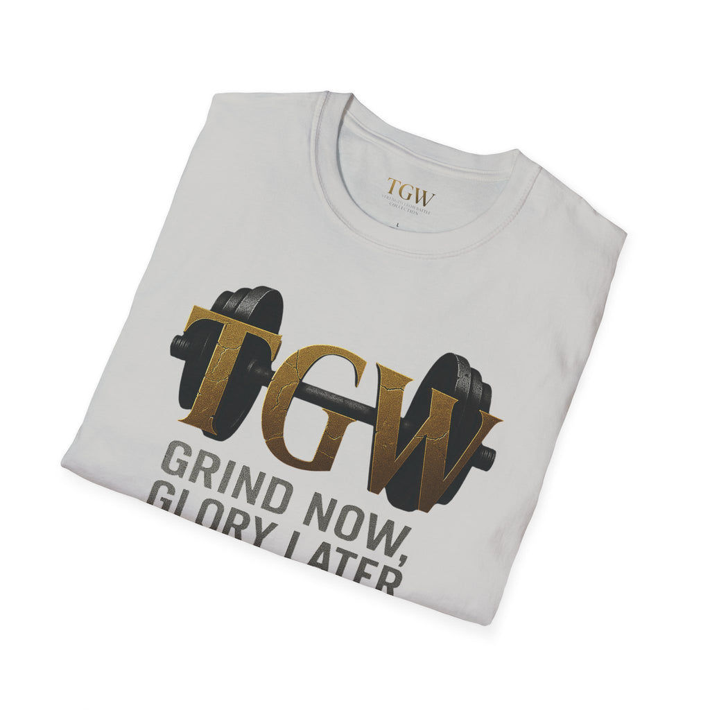 Gym Motivation T-Shirt | "Grind Now, Glory Later" | Fitness Tee, Workout Shirt, Athletic Apparel, Gift for Gym Lovers