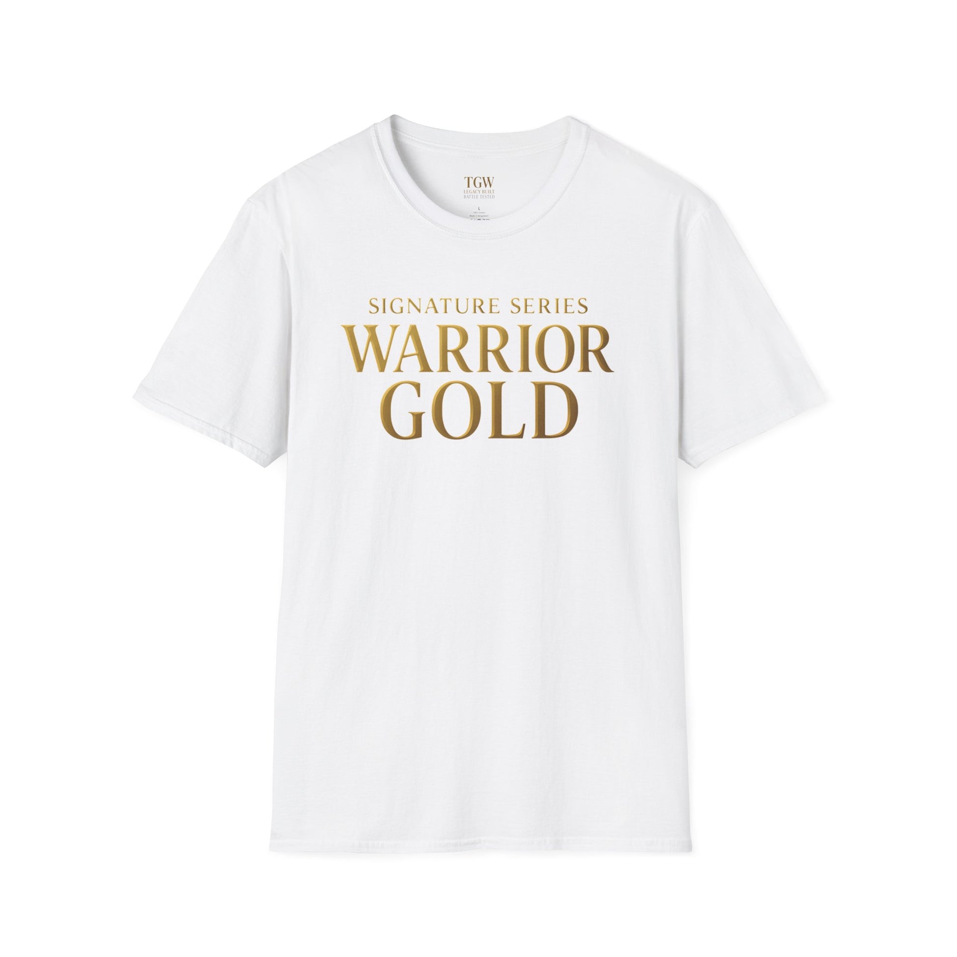 Warrior Gold Unisex Softstyle T-Shirt, Comfortable Tee, Motivational Apparel, Gift for Warriors, Casual Wear, Affirmation Shirt