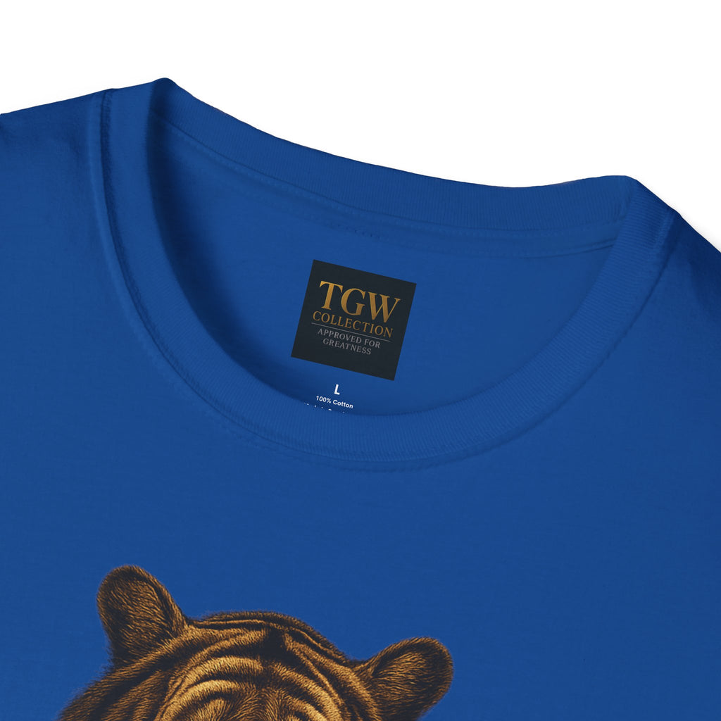 Tiger Head Softstyle T-Shirt | Casual Wear, Wild Animal Tee, Fashion Statement, Unique Design