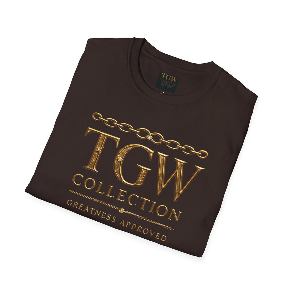 Gold Chain Text T-Shirt, Stylish Tee, Casual Wear, Motivational Shirt