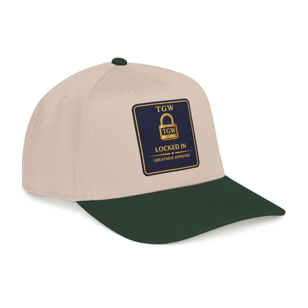 TGW “LOCKED IN” — Greatness Approved   Mid Profile Baseball Cap