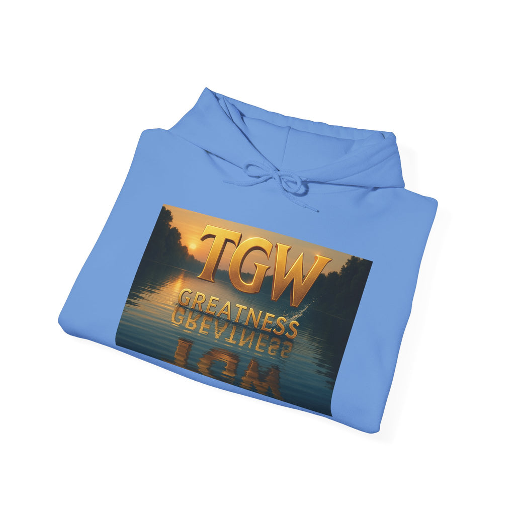 Inspirational Hooded Sweatshirt - TGW Greatness Over Everything - Cozy Gift for Motivational Souls, Layering, Casual Wear