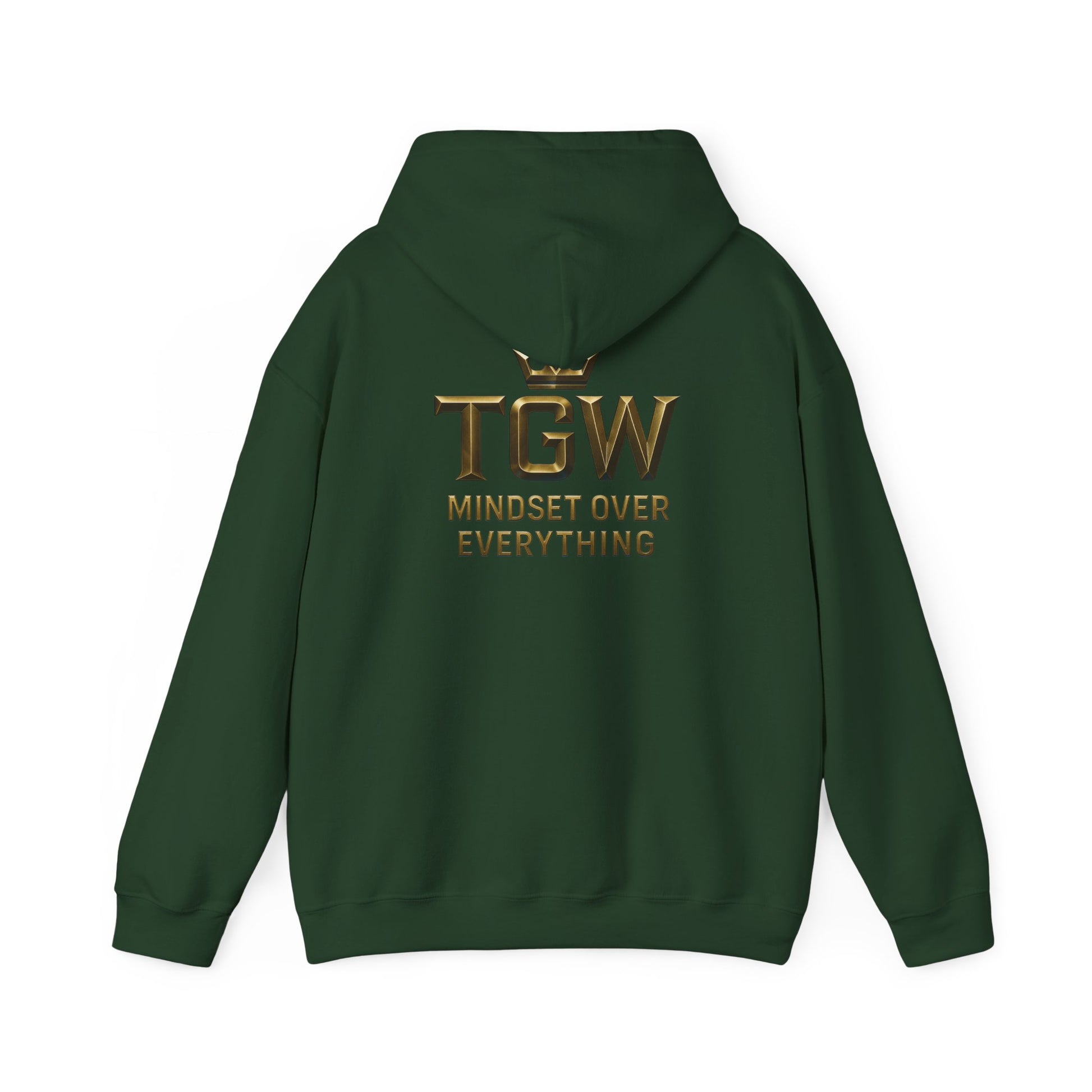 TGW Collection Hooded Sweatshirt: Mindset Over Everything, Style, Cozy Fashion, Gift Idea, Casual, Street-wear