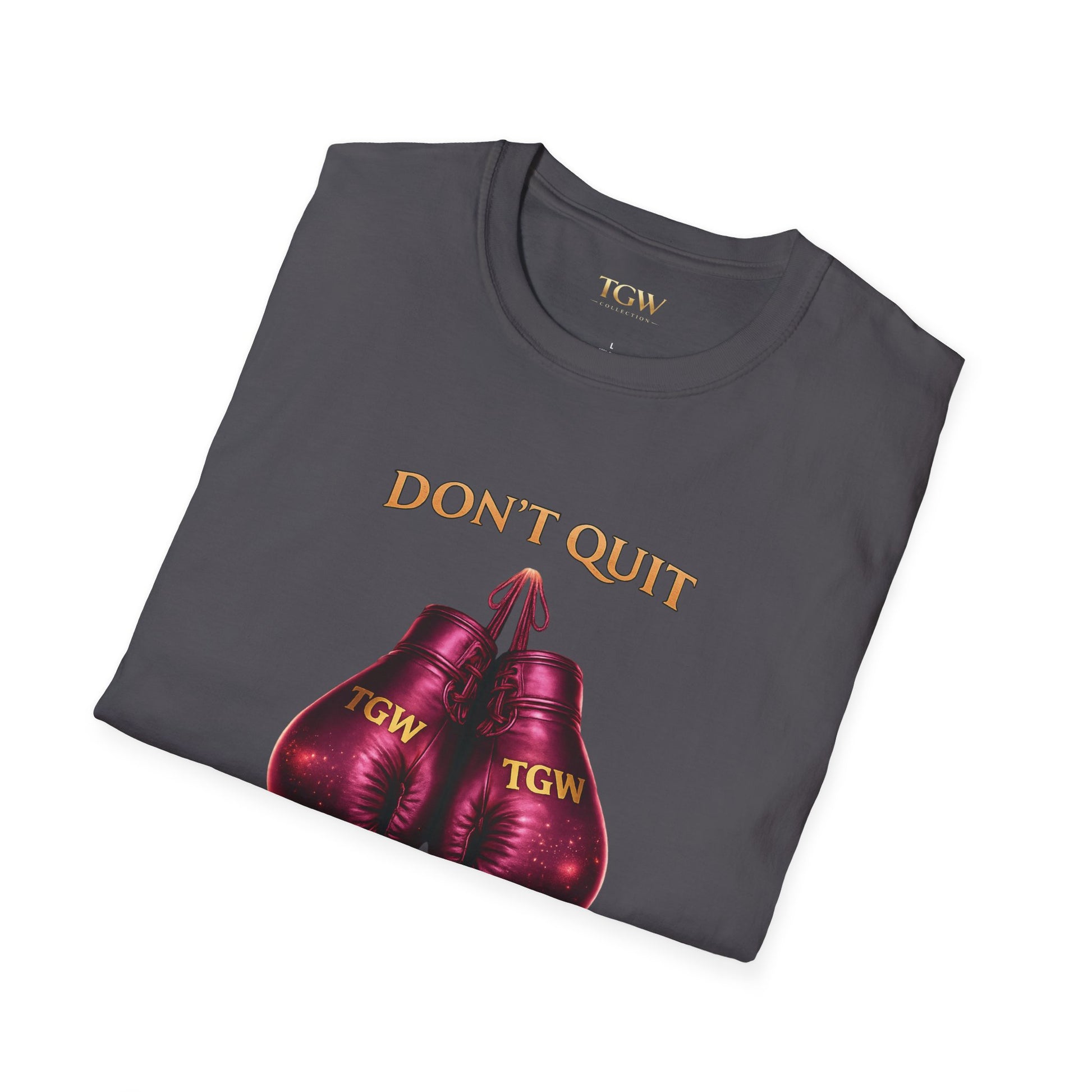 TGW Collection Plum & Gold Boxing Gloves Softstyle T-Shirt