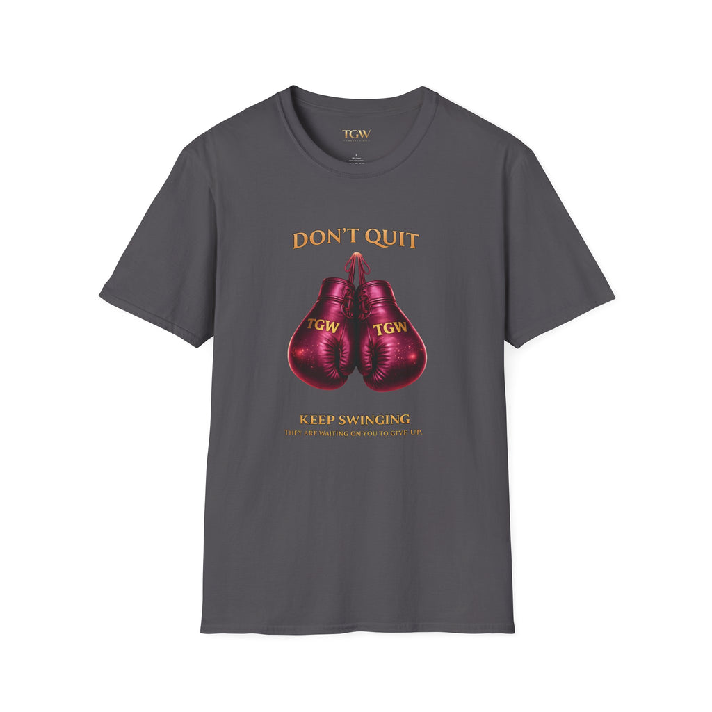 TGW Collection Plum & Gold Boxing Gloves Softstyle T-Shirt