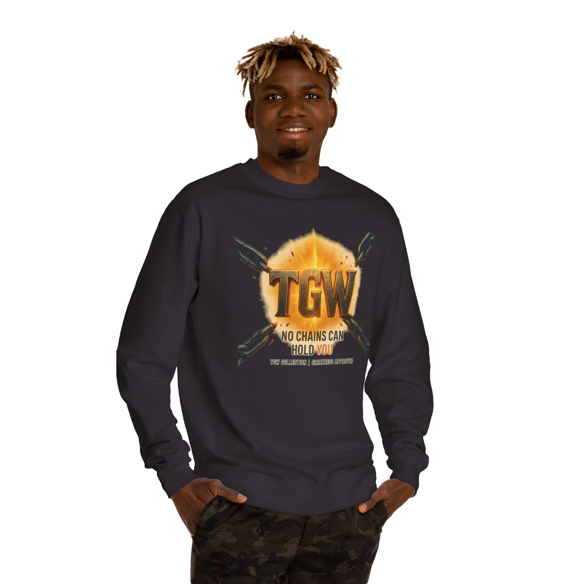 Empowering Crewneck Sweatshirt - "No Chains Can Hold You"