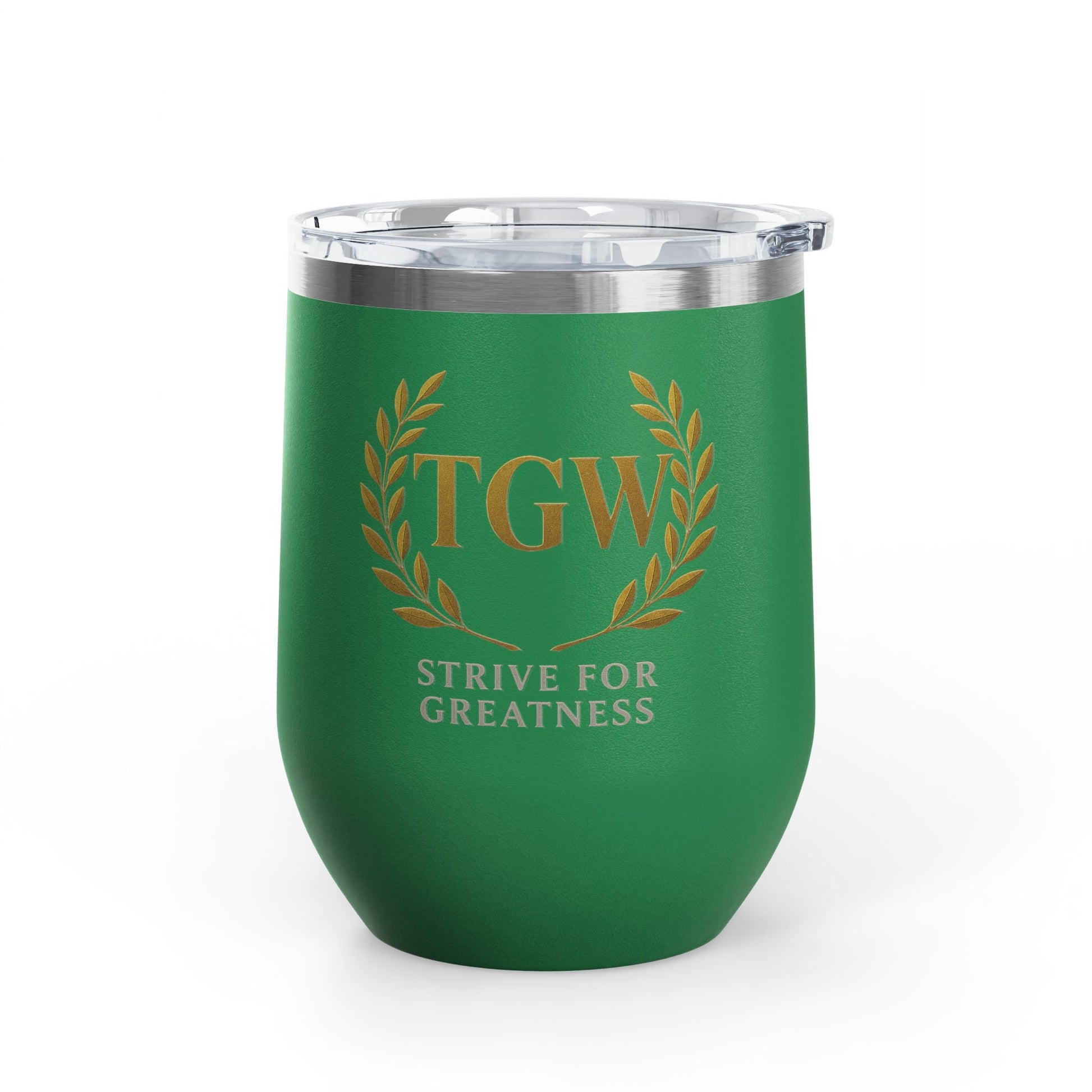 Elegant Wine Tumbler - Strive for Greatness | Personalized Gift for Wine Lovers, Celebrations, Home Bar, Holidays, Motivational Drinkware