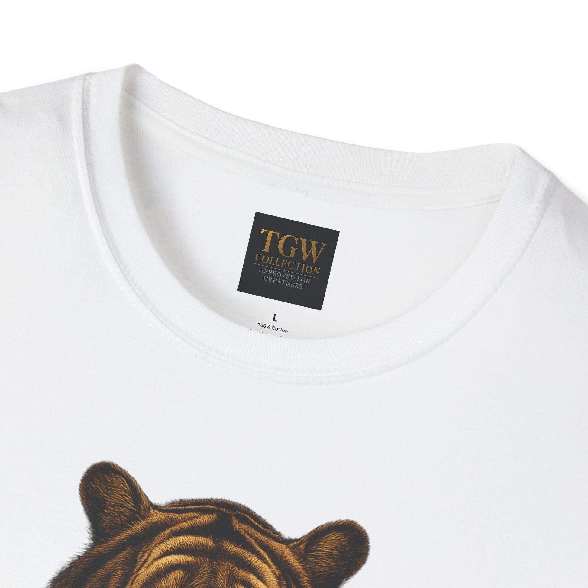 Tiger Head Softstyle T-Shirt | Casual Wear, Wild Animal Tee, Fashion Statement, Unique Design