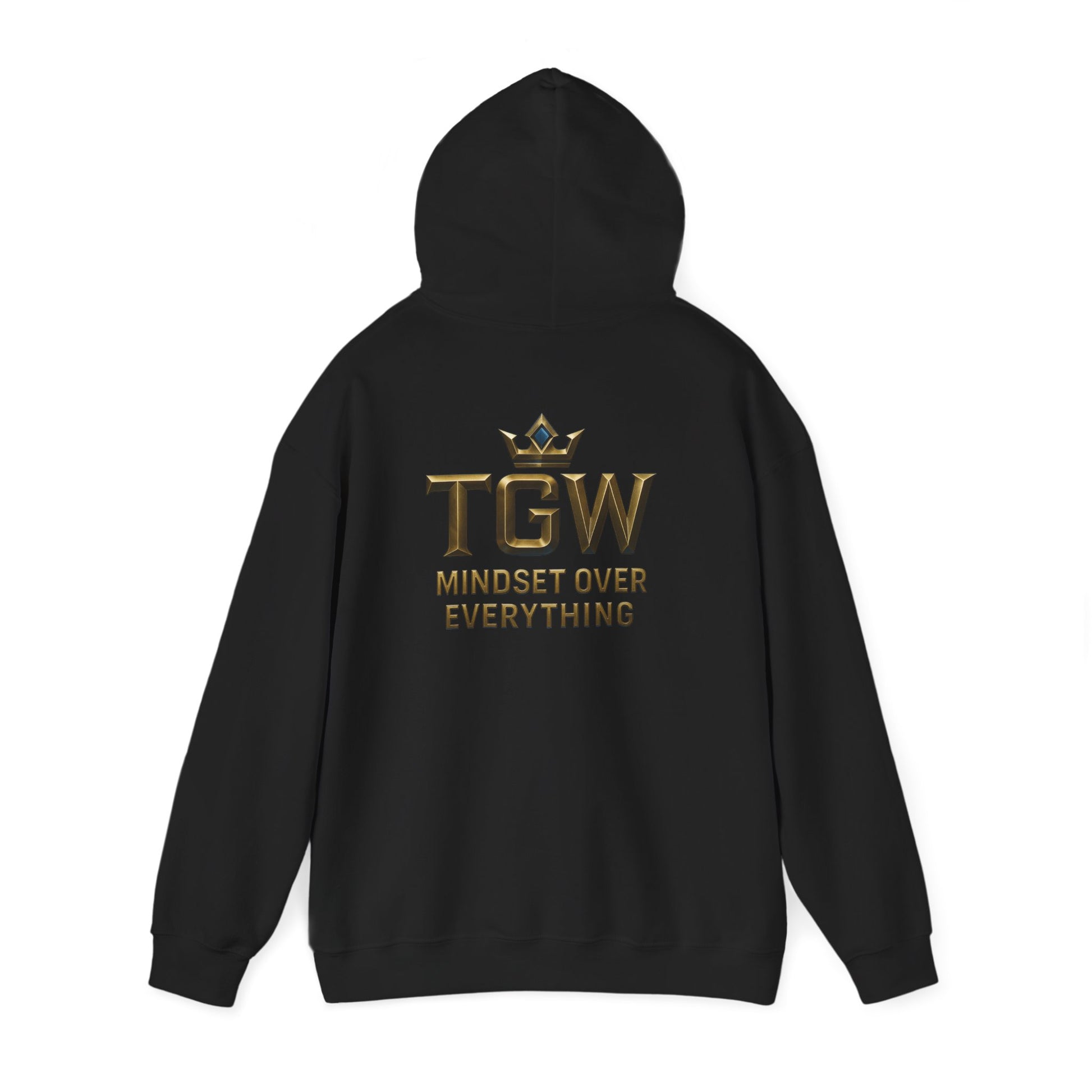 TGW Collection Hooded Sweatshirt: Mindset Over Everything, Style, Cozy Fashion, Gift Idea, Casual, Street-wear