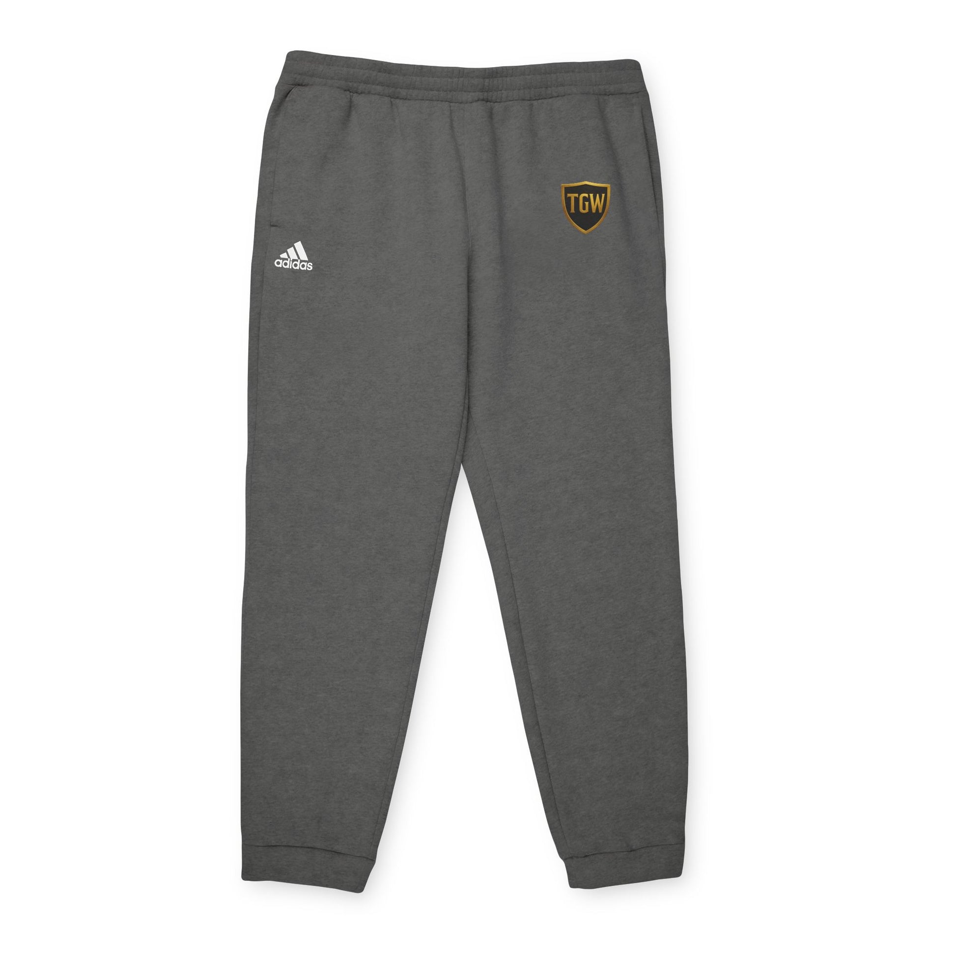 Fleece Joggers — Grey adidas Logo Sweatpants with TGW Crest