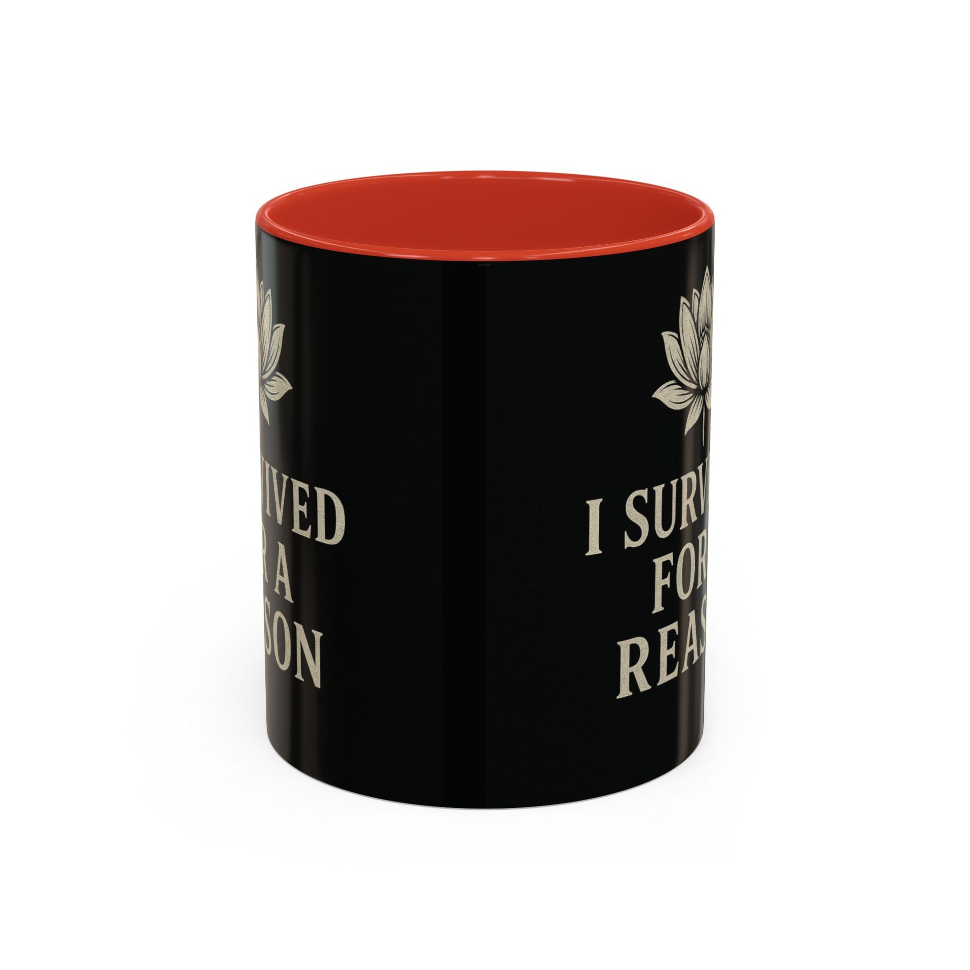 Inspirational Coffee Mug - I Survived for a Reason, Motivational Gift, Personalized Tea Cup, Positive Affirmation, Self-Care Mug