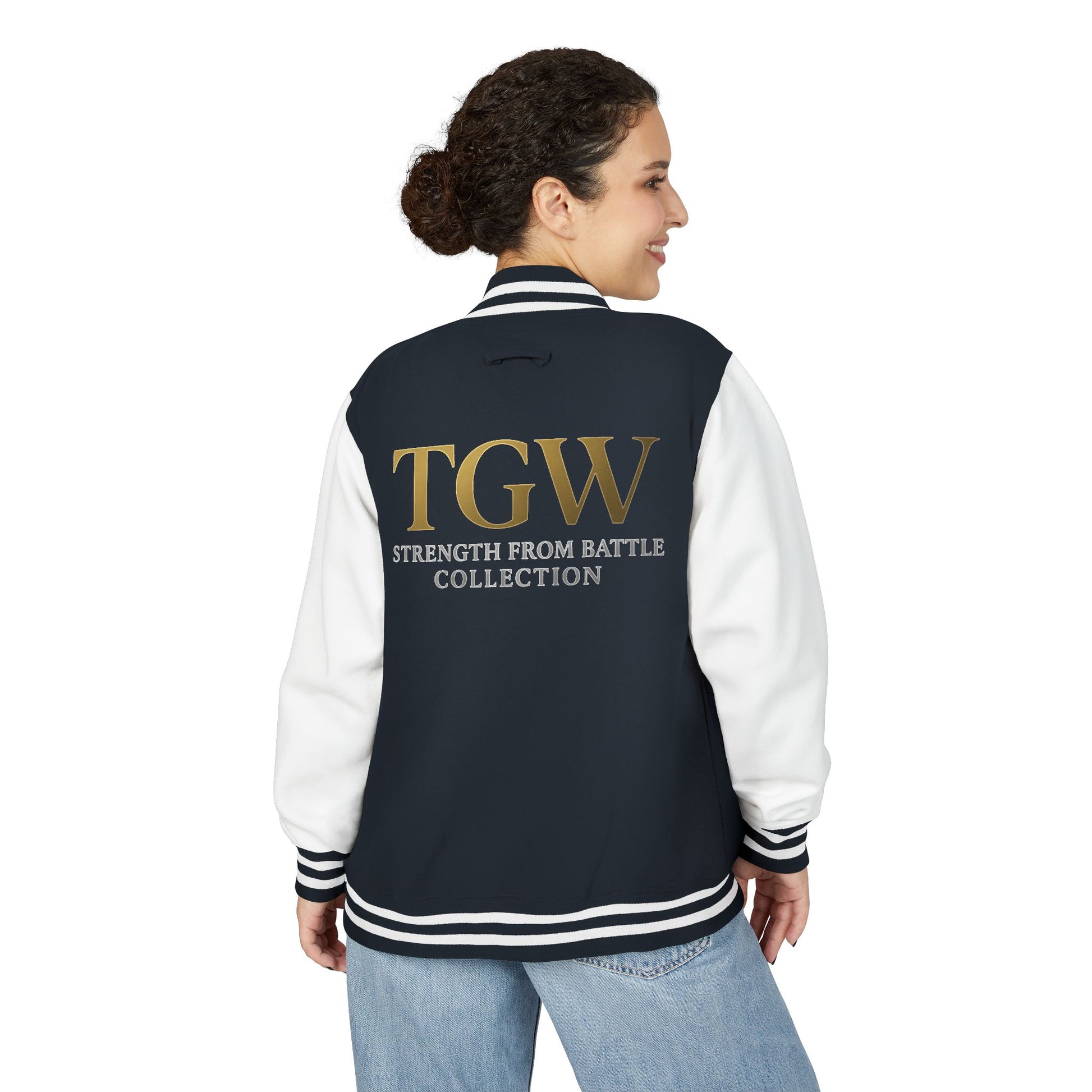 Women Heavyweight Letterman Jacket - Vintage Style Varsity Jacket for Everyday Wear, Sports Events, Graduation, Casual Outings, Team Spirit