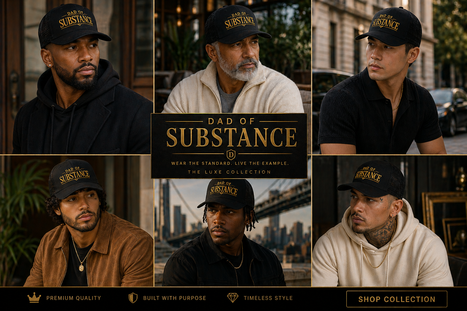 TGW COLLECTION TM - Dad of Substance Snapback Trucker Cap