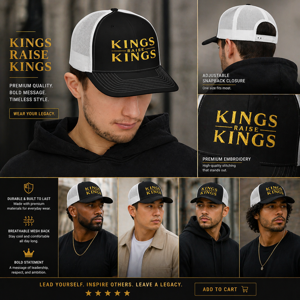 TGW COLLECTION TM - Kings Raise Kings - Snapback Trucker Cap
