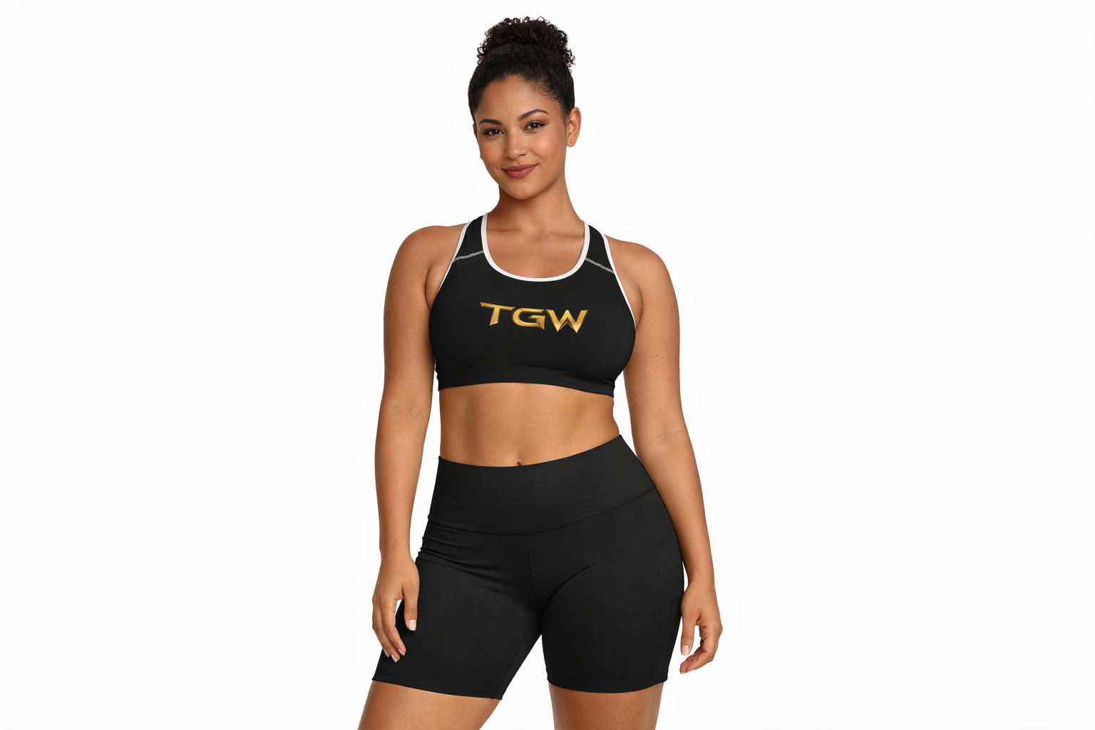 Black Sports Bra - "Strength in Every Layer" Sports Bra