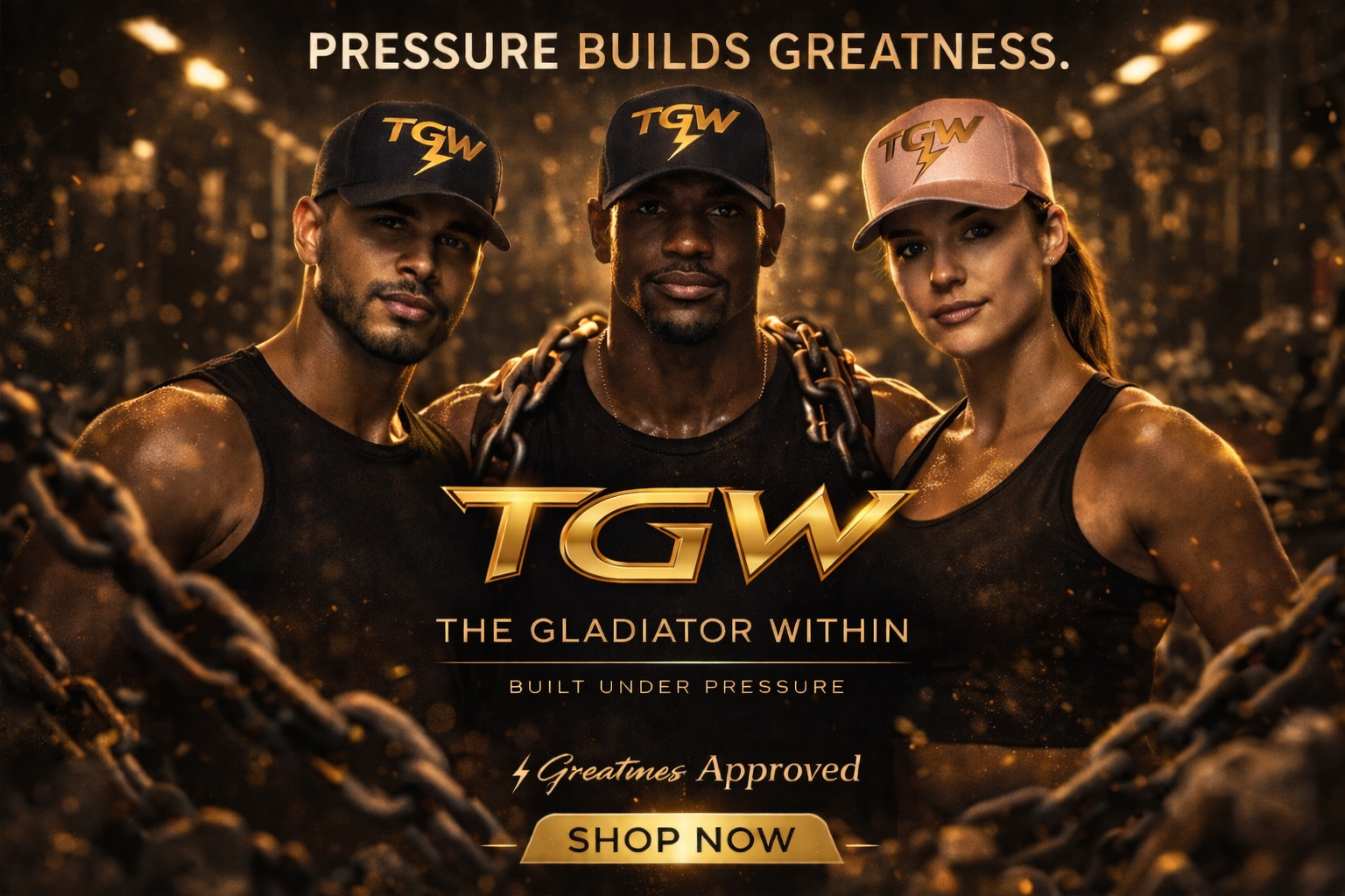 TGW “The Gladiator Within” Built Under Pressure - Mid Profile Baseball Cap