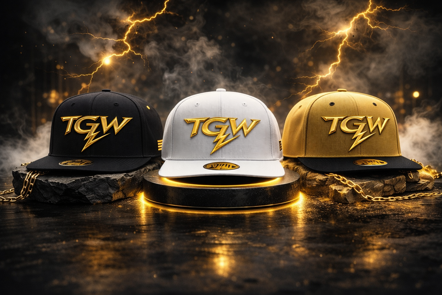 TGW Signature Lightning  Snapback Trucker Cap (Embroidery)