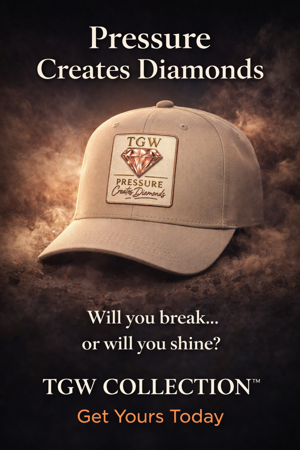 TGW Collection™  The TGW "Pressure Diamonds" Mid Profile Baseball Cap