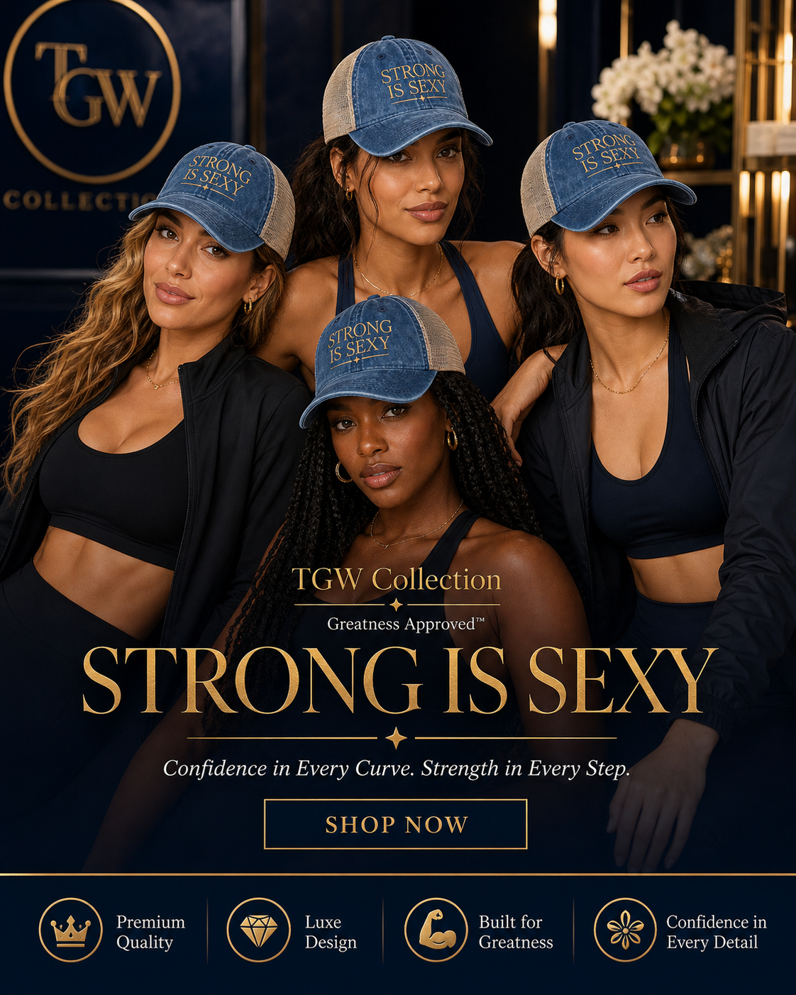 TGW Collection TM - Strong Is Sexy- Mesh-Back Cap